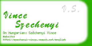 vince szechenyi business card