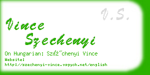 vince szechenyi business card